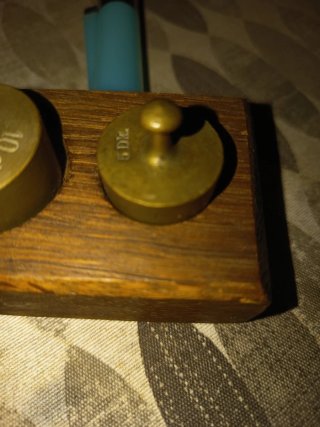 Taco de pesas antiguo