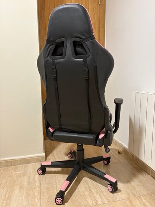 Silla Gaming Titán Negra y Rosa