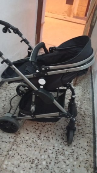 Carrito de bebé 3 en 1 (negro)