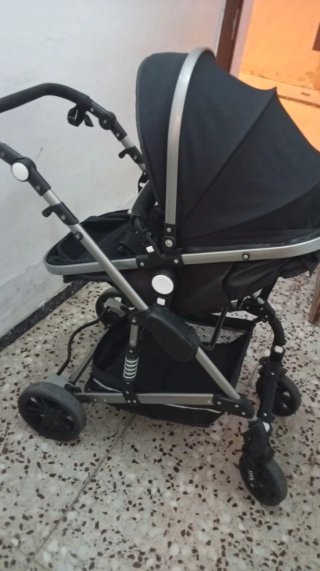 Carrito de bebé 3 en 1 (negro)