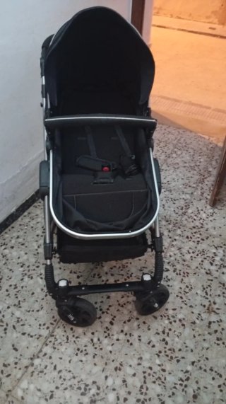 Carrito de bebé 3 en 1 (negro)