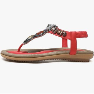 Sandalias Planas Mujer WINZYU Diamante Imitación