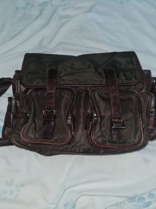 Bolso Prada Marrón/Verde Militar