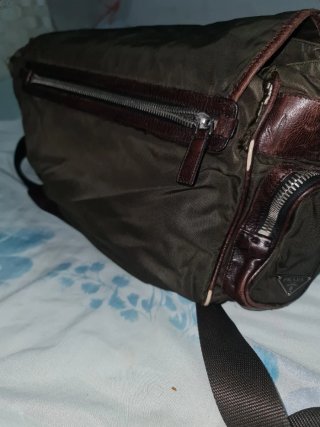 Bolso Prada Marrón/Verde Militar