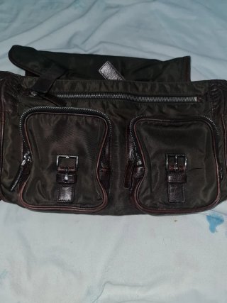 Bolso Prada Marrón/Verde Militar