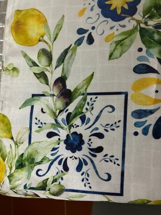 Foulard con stampa limoni e fiori