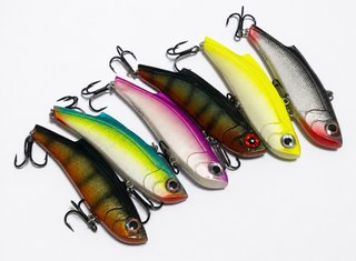 Lote 6 señuelos pesca lipless pintados a mano