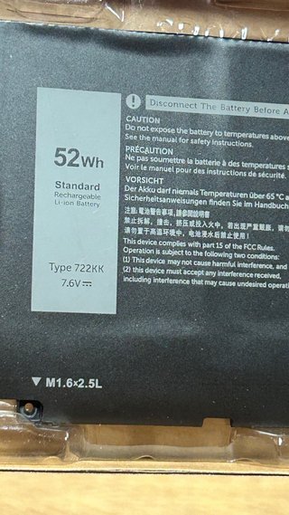Batería KYUER 52Wh 722KK DELL XPS 13 9300 9310