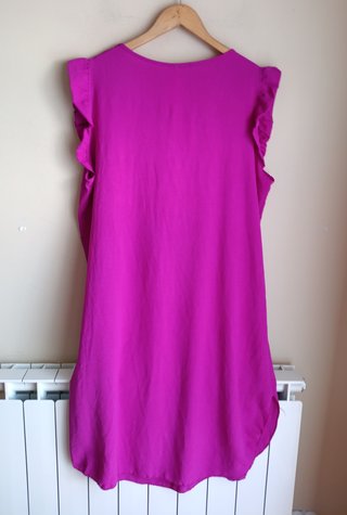 Vestido buganvilla y azul talla única
