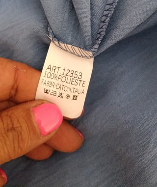 Vestido buganvilla y azul talla única
