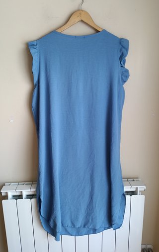 Vestido buganvilla y azul talla única