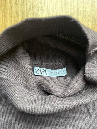 Jersey cuello alto ZARA Marrón Oscuro Talla XL