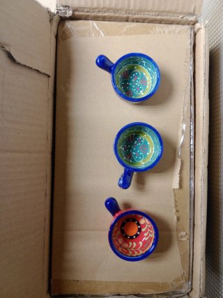 Tazas de cerámica decoradas 72 piezas