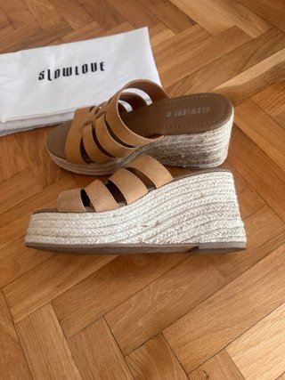 Alpargatas cuña Slowlove beige talla 39