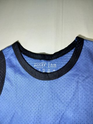Camiseta Abercrombie Y2K Retro Malla Azul