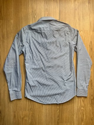 Camisa rayas azul Easy Wear Skinny Fit Talla S