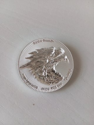 Onza de plata pura - Dragón Escocés(en RELIEVE)