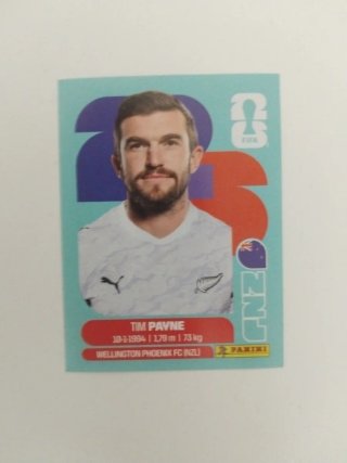 Cromo Panini Tim Payne Mundial 2026