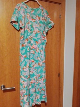 Vestido largo estampado floral