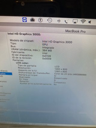 MacBook Pro 13 2011 Plata