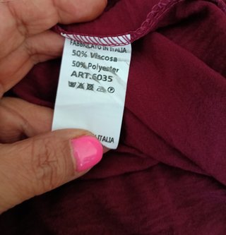 Vestido granate y beige talla única