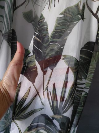 Chemisier lungo fantasia tropicale XL