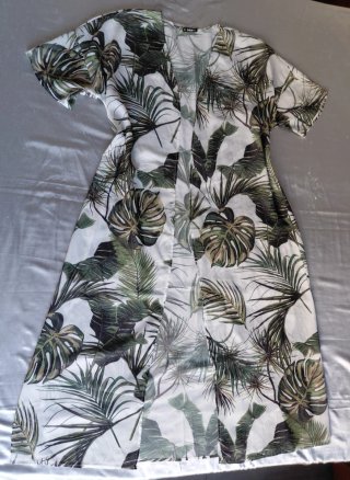 Chemisier lungo fantasia tropicale XL