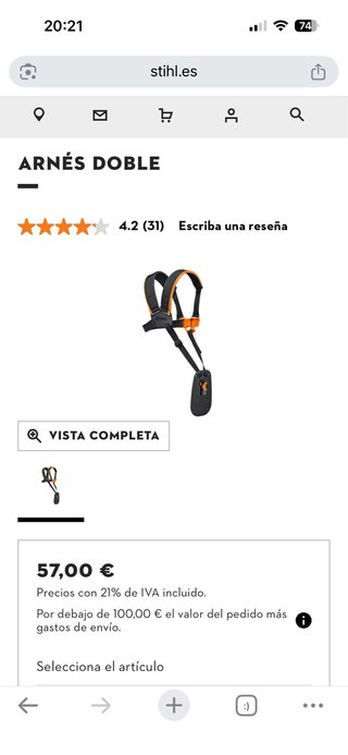 Cinturón de porte doble stihl