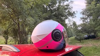 Casco HJC i40 Jet Rosa y Blanco