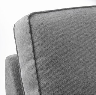 Sofá 3 plazas gris con reposapiés