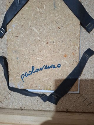 Vecchio dipinto olio su tela fiori