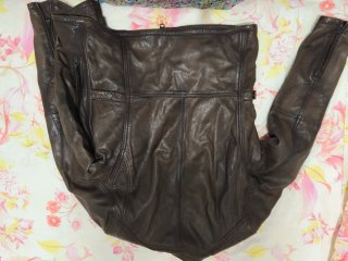 Cazadora de cuero Salsa Jeans marrón