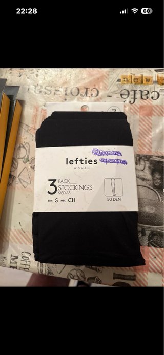 Pack 3 Medias Negras Lefties Talla S
