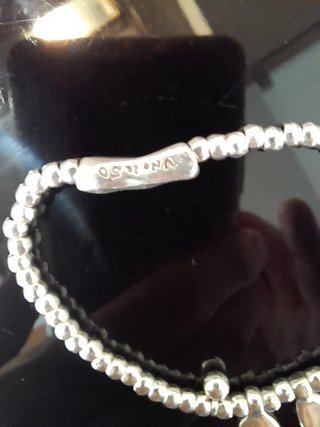 Pulsera 1 de 50 plata y cristal BoyGirl