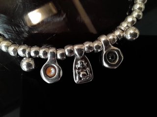 Pulsera 1 de 50 plata y cristal BoyGirl