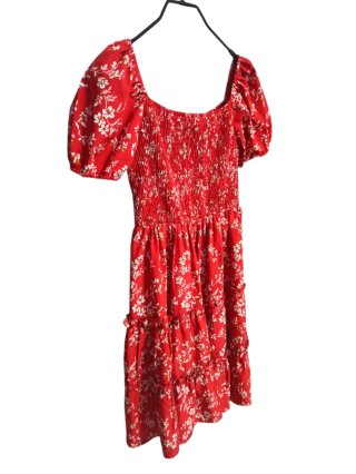 Vestido rojo floral M