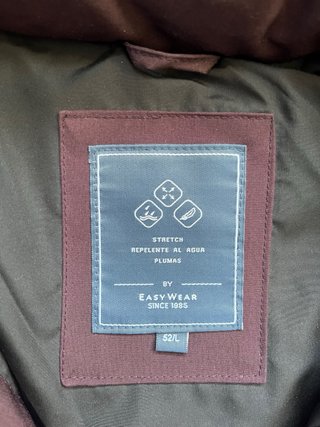 Abrigo plumífero EASY WEAR granate T.52/L