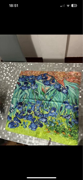 Foulard con stampa floreale