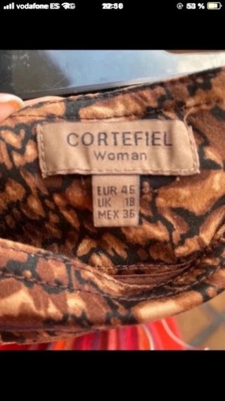 Falda marrón estampada