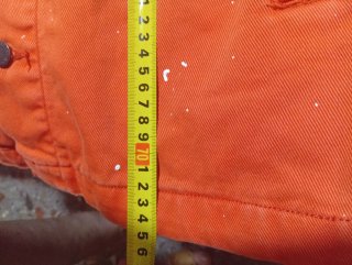 Chaqueta Pull&Bear efecto pintura naranja Talla L