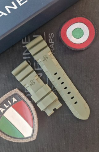Cinturino Panerai Caucciù Verde Oliva