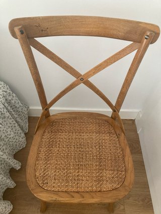 Pack 4 Sillas Aspa Maisons du Monde haya y bambú