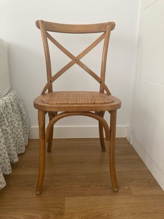 Pack 4 Sillas Aspa Maisons du Monde haya y bambú
