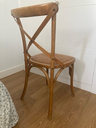 Pack 4 Sillas Aspa Maisons du Monde haya y bambú