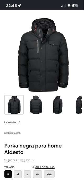 Plumifero Geographical Norway Negro Talla M