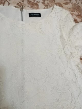 Vestido blanco encaje Aire Retro