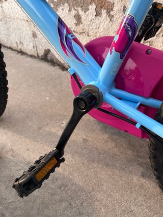 Bicicleta infantil azul y rosa
