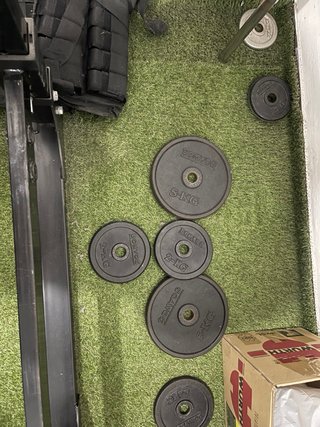 Banco Gimnasio + Pesas + Barra Curl + Jaula
