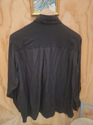 Camisa de seda Victoria Beckham negra