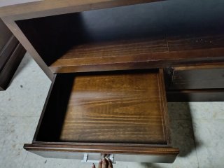 Mueble auxiliar madera nogal 2 cajones